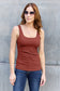 Basic Bae Women’s Full Size Square Neck Wide Strap Tank Nylon Spandex Size S-3XL