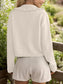 Blueberi B Women’s Frill Button Up Collared Neck Long Sleeve Cardigan Polyester Cotton Size S-XL