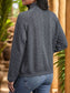 Blueberi B Women's Textured Quarter Snap Long Sleeve Sweatshirt Polyester Elastane Size S-XL