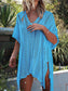 Blueberi B Women's Cutout V-Neck Cover-Up with Tassel Polyester One Size