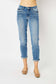 Judy Blue Women’s Full Size Cuffed Hem Low Waist Slim Jeans Cotton Polyester Spandex Rayon Size 0-24W