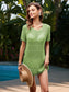 Blueberi B Women’s Openwork Round Neck Short Sleeve Cover-UP Viscose Size S-XL