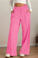 Blueberi B Women’s Drawstring Elastic Waist Wide Leg Pants Polyester Size S-2XL