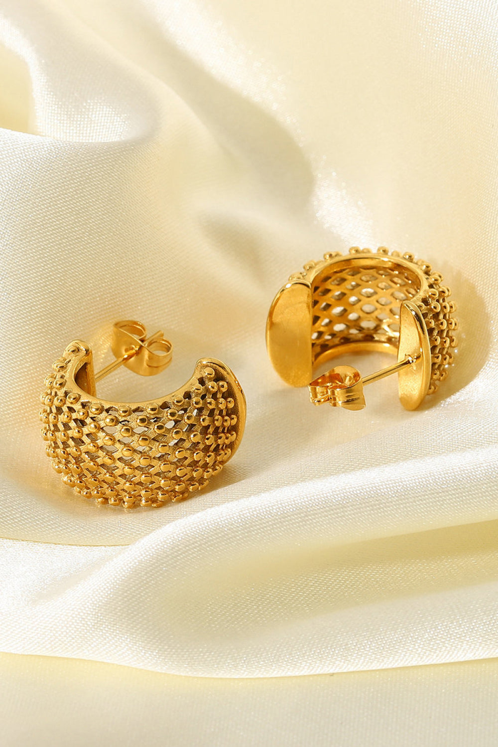 Women's Mesh Half Hoop Earrings