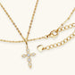Women's 925 Sterling Silver Moissanite Cross Pendant Necklace