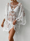 Blueberi B Women’s Lace Round Neck Cover-Up Polyester One Size