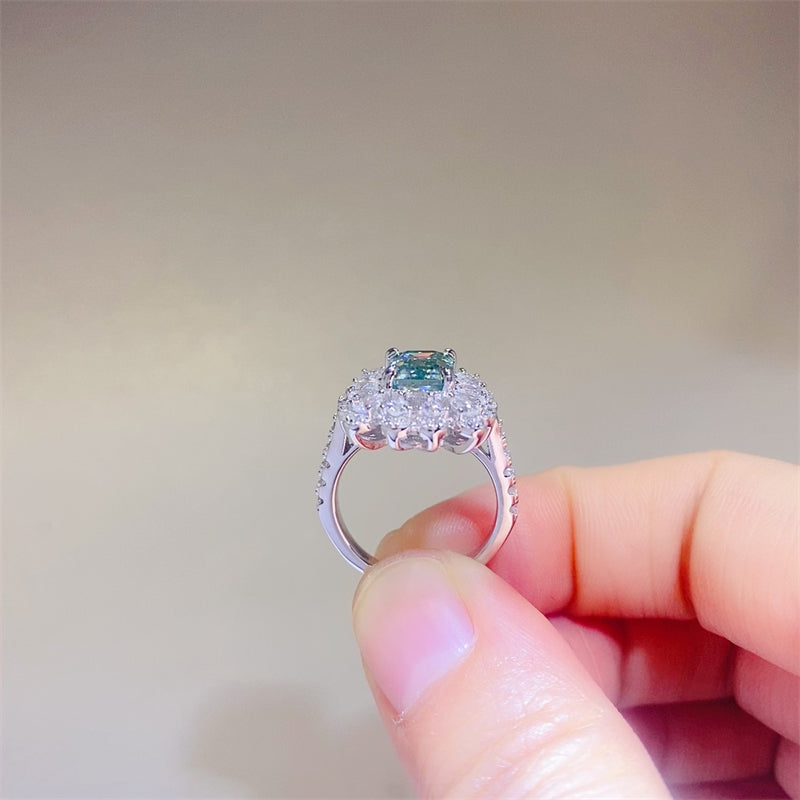 Women's 1 Carat Moissanite 925 Sterling Silver Ring