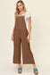 Double Take Women’s Full Size Texture Sleeveless Wide Leg Overall Cotton Size S-3XL