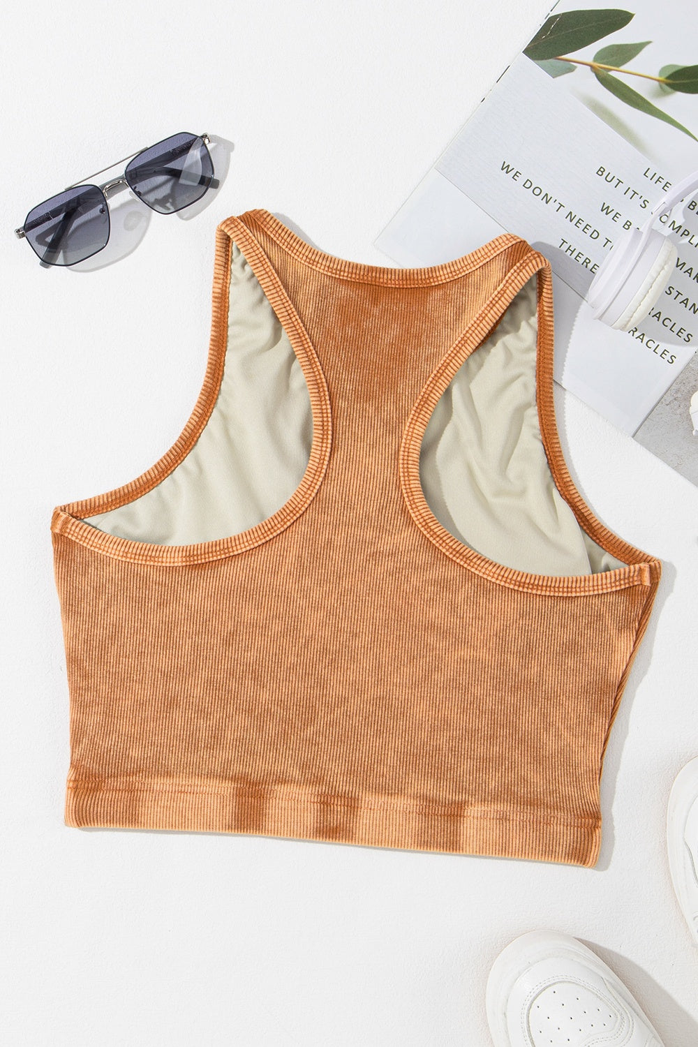 Blueberi B Women’s Round Neck Racerback Tank Top Cotton Elastane Size S-2XL