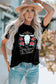 Blueberi B Women's Graphic Long Live the West Round Neck Short Sleeve T-Shirt Polyester Cotton Elastane Size S-2XL