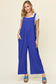 Double Take Women’s Full Size Texture Sleeveless Wide Leg Overall Polyester Spandex Size S-3XL