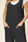 Double Take Women’s Full Size Texture Sleeveless Wide Leg Jumpsuit Polyester Spandex Size S-3XL