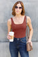 Basic Bae Women’s Full Size Square Neck Wide Strap Tank Nylon Spandex Size S-3XL
