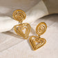 Women's Stainless Steel Heart Earrings