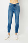 Judy Blue Women’s Full Size Cuffed Hem Low Waist Skinny Jeans Polyester Cotton Rayon Spandex Size 0-24W