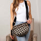Kaylee Mixed Media Double Zip Crossbody Sling Bag