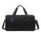 Zahra Quilted Water-Resistant Oxford Weekender Travel Bag with Shoe Compartment & Luggage Sleeve | Bisque, Black, French Blue