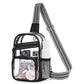 Aili's Corner Parker Clear Stadium & Venue Approved Crossbody Bag with Multiple Pockets | Black, Cream