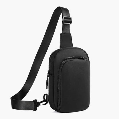 Kira Essential Easy-Care Nylon Crossbody Bag with Card Slots, Hidden Zip Pocket & Double Ring Clasps