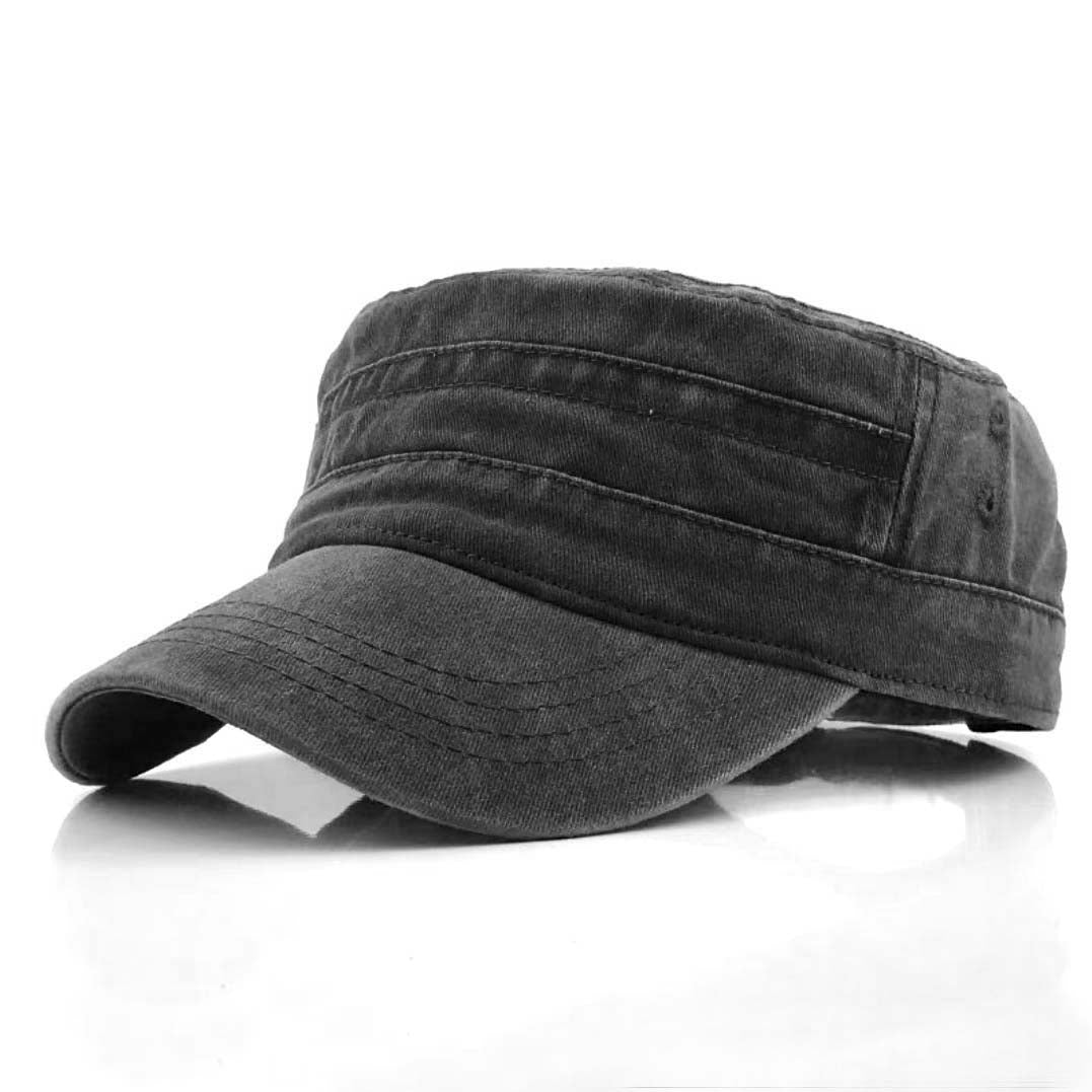 Military Inspired Distressed Wash Unstructured Low Profile Antique Bronze Clasp Cadet Cap | One Size Teen–Adult