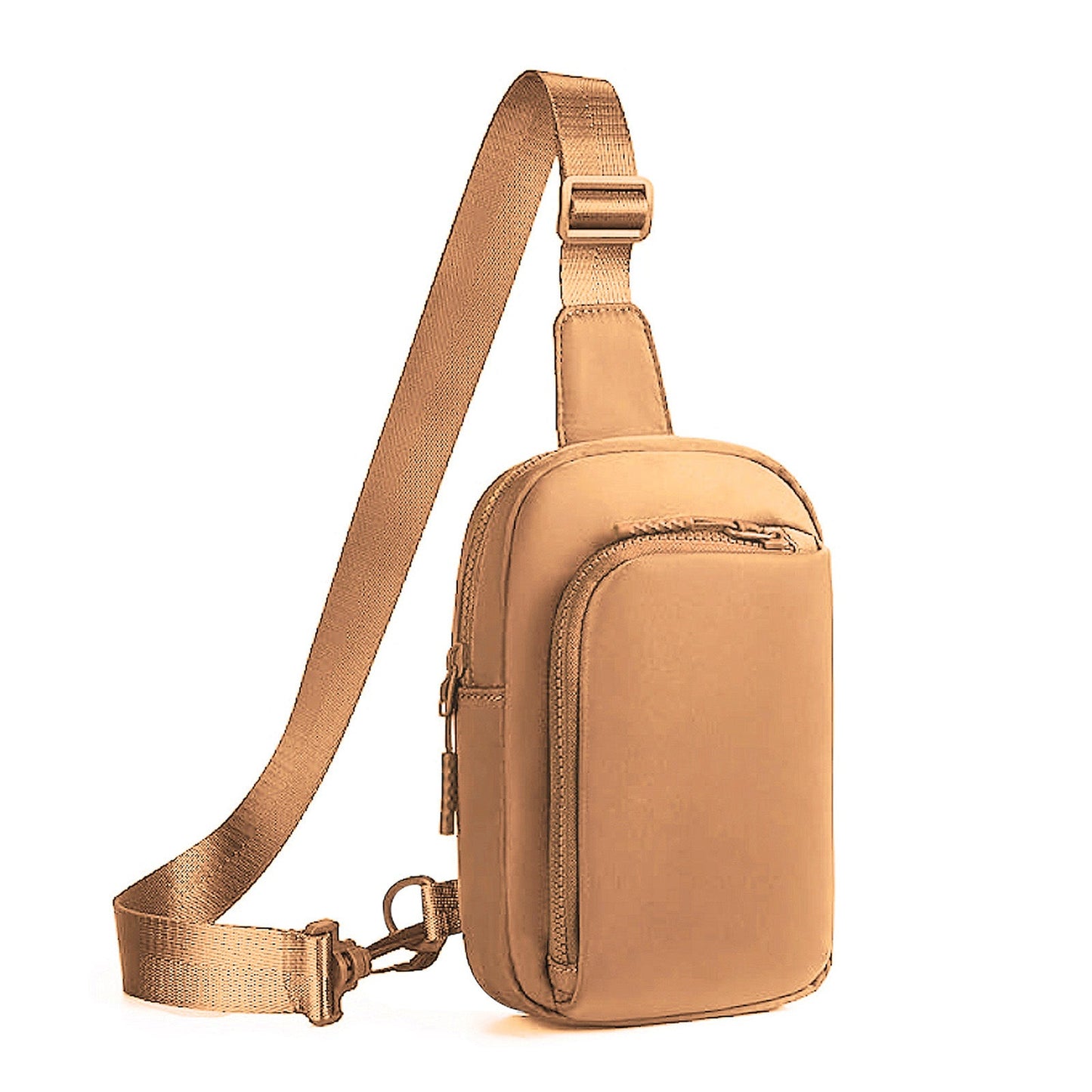 Kira Essential Easy-Care Nylon Crossbody Bag with Card Slots, Hidden Zip Pocket & Double Ring Clasps