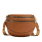 Sabrina Vegan Leather Double Zip Crescent Sling Bag