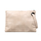 Soft Vegan PU Leather 100% Polyester Lined Grommet Detail Oversized Wristlet Clutch | 12" x 8"