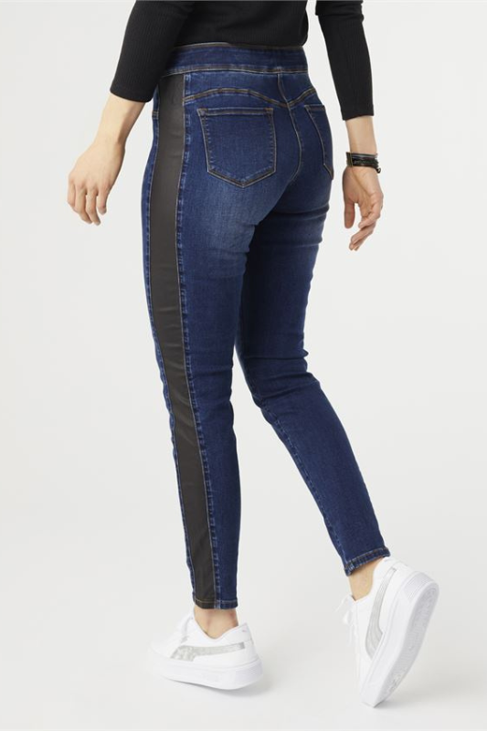 Coco + Carmen OMG Skinny Jeans with Faux Leather Side Panel – Blueberi  Boutique