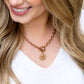 100% Stainless Steel Tarnish Free Coin Accent Chain Link Toggle Closure Necklace | 17.75"