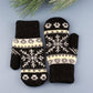 100% Soft Polyester Nordic Snowflake Mittens with Fuzzy Lining | One Size