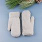 Plush Faux Fur Shell Fur Lined Mittens | 100% Soft Polyester | Black, Almond, Blush, Gray, Lavender, White