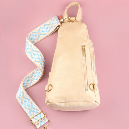 Evie Luxe Vegan Leather Guitar Strap Crossbody Sling Bag