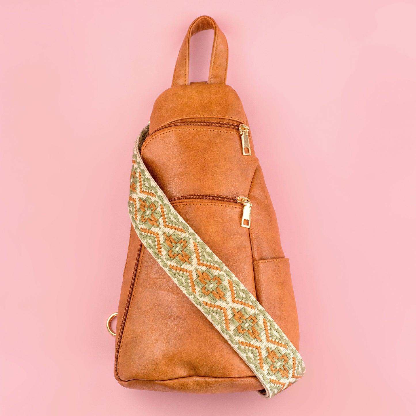 Evie Luxe Vegan Leather Guitar Strap Crossbody Sling Bag