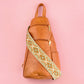 Evie Luxe Vegan Leather Guitar Strap Crossbody Sling Bag