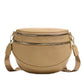 Sabrina Vegan Leather Double Zip Crescent Sling Bag