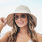 100% Polyester Reversible Houndstooth Lined Bow Accent Foldable Cargo Sun Hat | One Size