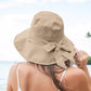 100% Polyester Reversible Houndstooth Lined Bow Accent Foldable Cargo Sun Hat | One Size