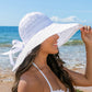 100% Polyester Lightweight Foldable Bow Accent Extra Wide Brim Wire Brim Sun Hat | One Size