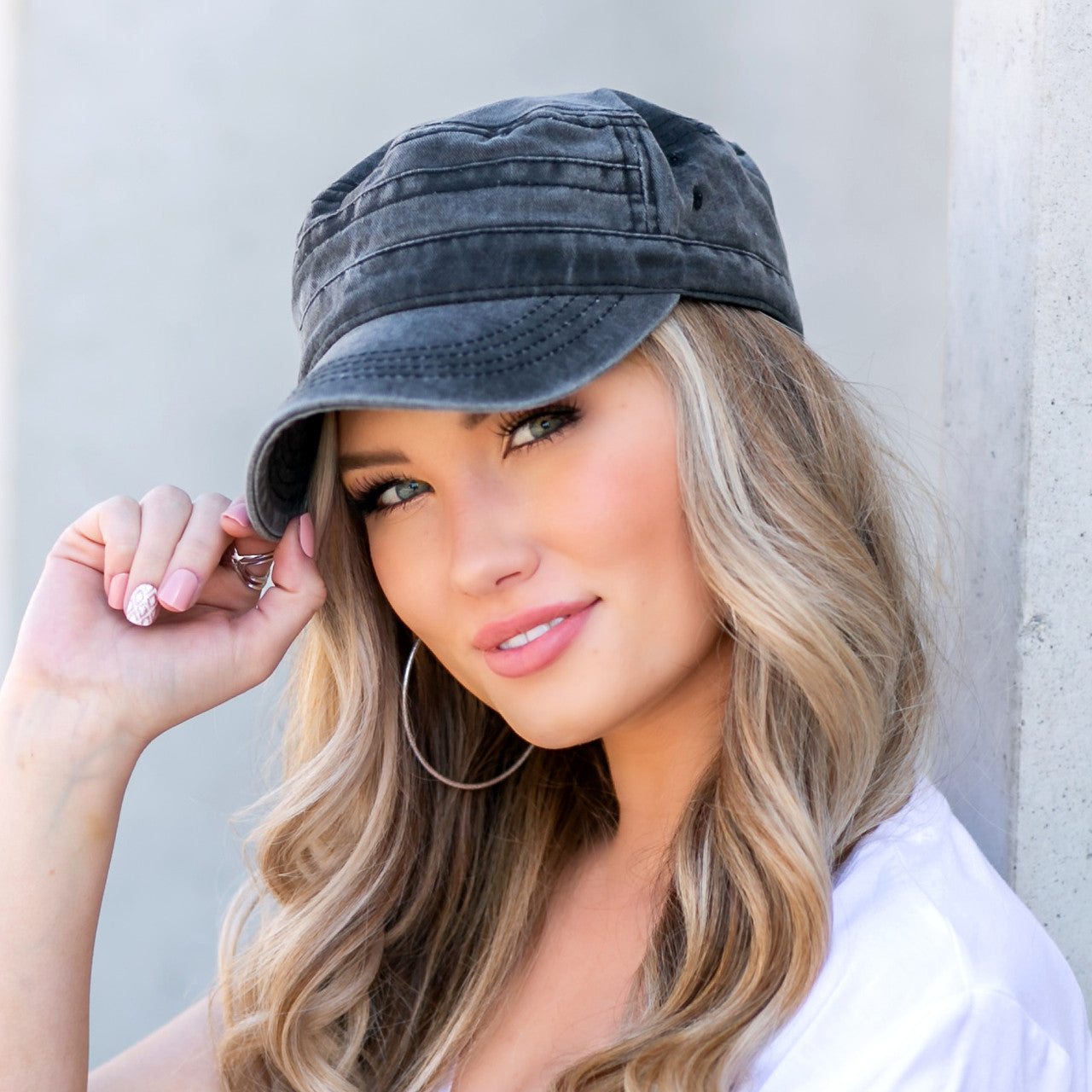 Military Inspired Distressed Wash Unstructured Low Profile Antique Bronze Clasp Cadet Cap | One Size Teen–Adult