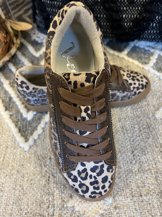 Champ Slip On Shoes in Tan Leopard by Very G