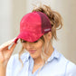 Monochromatic Camo Mesh Back Snapback Messy Bun Ponytail Opening Baseball Cap | Teen–Adult