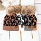 C.C® 100% Premium Acrylic Cashmere-Like Leopard Print Faux Fur Pom Beanie | One Size Teen–Adult