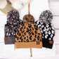 C.C® 100% Soft Acrylic Thick Knit Leopard Print Yarn Pom Beanie | One Size Teen–Adult