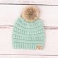 C.C® 100% Soft Acrylic Baby Faux Fur Pom Beanie | 3–12 Months