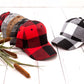 Knit Flannel Buffalo Plaid Structured Crown Low Profile Adjustable Ball Cap | One Size Teen–Adult