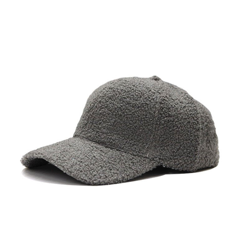 Boucle Sherpa Low Profile Structured Crown Velcro Closure Boyfriend Ball Cap | One Size Teen–Adult