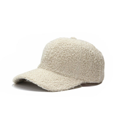 Boucle Sherpa Low Profile Structured Crown Velcro Closure Boyfriend Ball Cap | One Size Teen–Adult