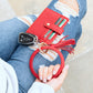 Gold Hardware Clear ID Slot Card Wallet Button Snap Tassel Key Ring Bracelet | 4.5" x 4"