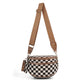 Kaylee Mixed Media Double Zip Crossbody Sling Bag