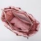 Cotton Blend Metallic Puffer Oversized Tote Bag with Removable Strap